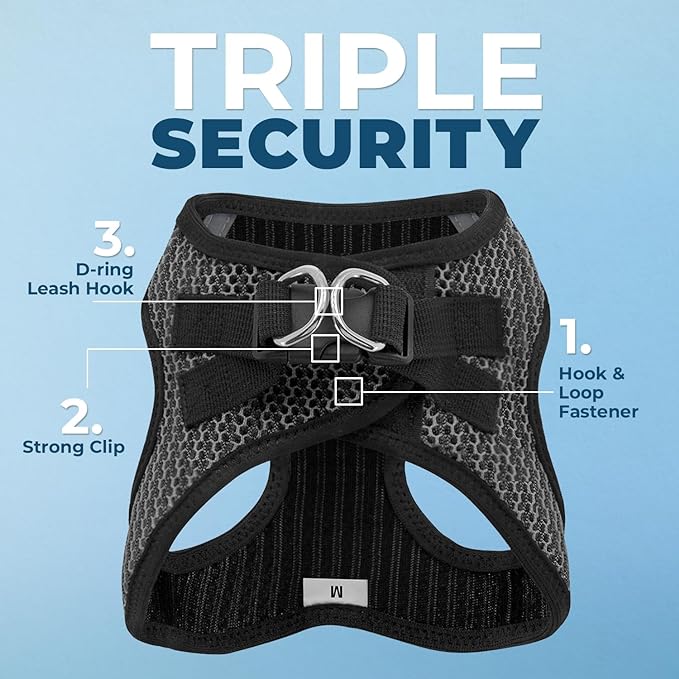 Voyager Step-in Air Dog Harness - All Weather Mesh Step in Vest Harness for Small and Medium Dogs and Cats by Best Pet Supplies - Harness (Gray 2-Tone), XS (Chest: 13-14.5")
