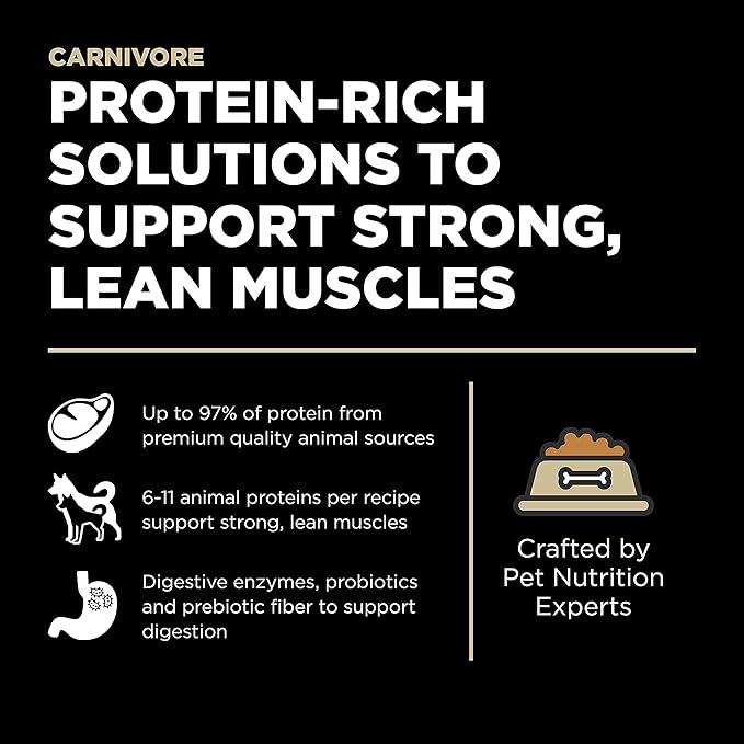 GO! SOLUTIONS Carnivore Grain Free Dog Food, 3.5 lb – Lamb + Wild Boar Recipe – Protein Rich Dry Dog Food – Complete + Balanced Nutrition for All Life Stages
