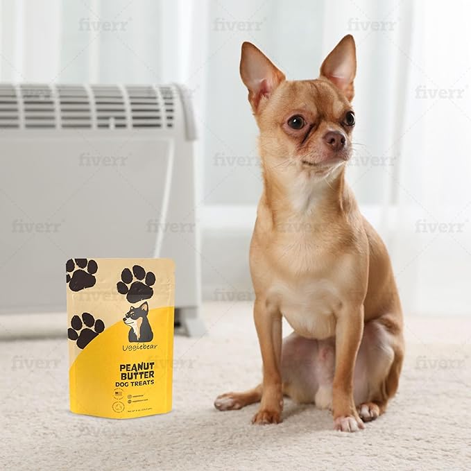 Grain Free Dog Treats, All Natural, Made in The USA, Peanut Butter flavor, Soft & Chewy, Low Calorie, 100% Recycled Packaging