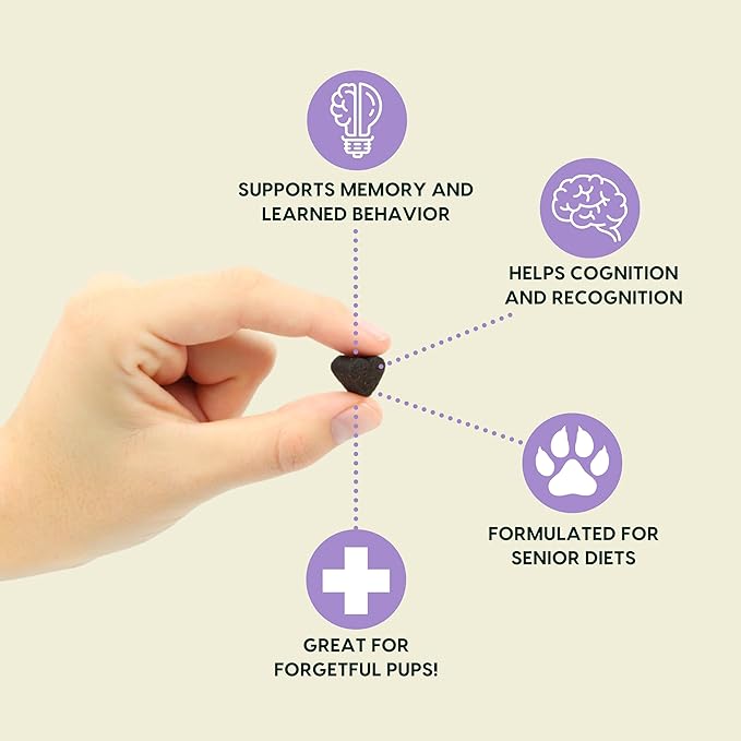Ark Naturals Gray Muzzle Brain's Best Friend Vet Recommended Soft Chews for Cognitive Issues Associated with Aging, 90 Count Bag