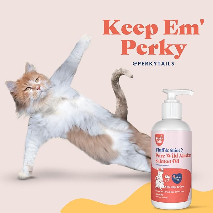 Pure Wild Alaskan Salmon Oil for Dogs and Cats - 16oz, Premium Omega 3 Supplement Fish Oil, Dog Vitamins and Supplements for Skin and Coat, Joint Support, Immune Support and Allergy Relief