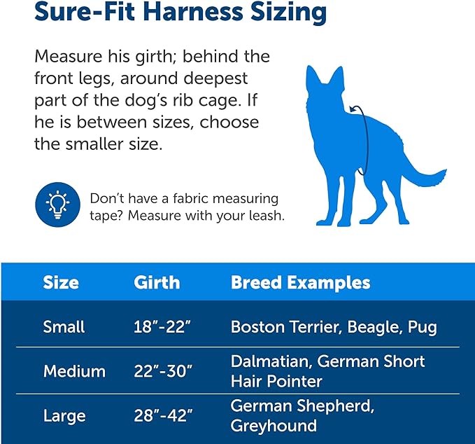 PetSafe Sure-Fit Harness – Five Point Adjustable Dog Harness – from the Makers of the Easy Walk Harness – Large, Red