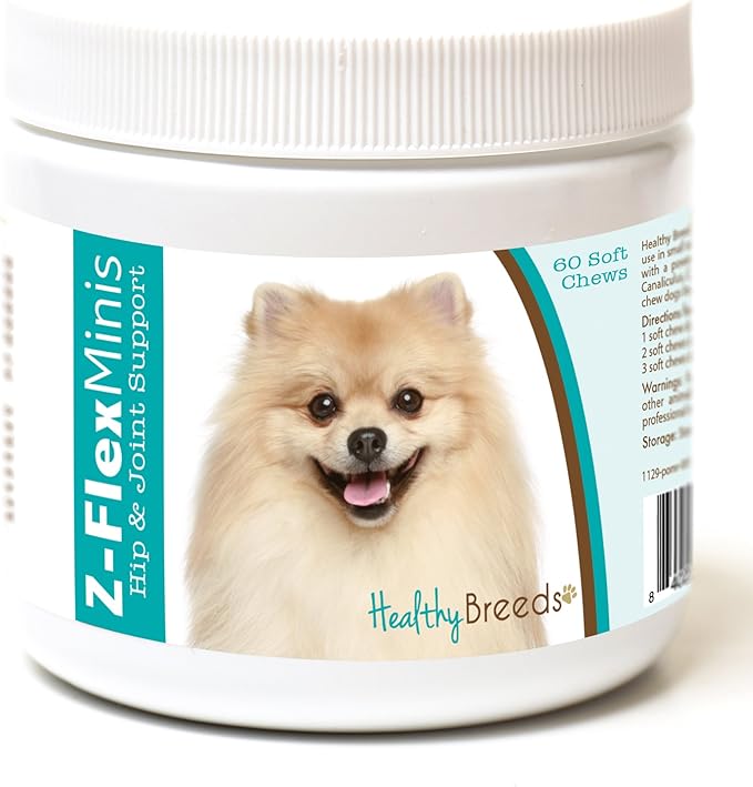 Healthy Breeds Pomeranian Z-Flex Minis Hip and Joint Support Soft Chews 60 Count
