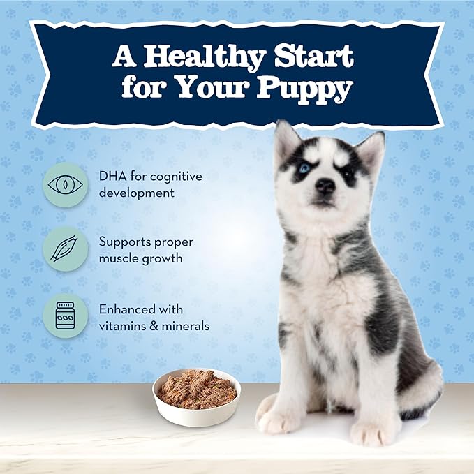 Blue Buffalo Baby BLUE Healthy Growth Formula Grain Free High Protein, Natural Puppy Wet Dog Food, Turkey and Potato Recipe 12.5-oz Cans (Pack of 12)
