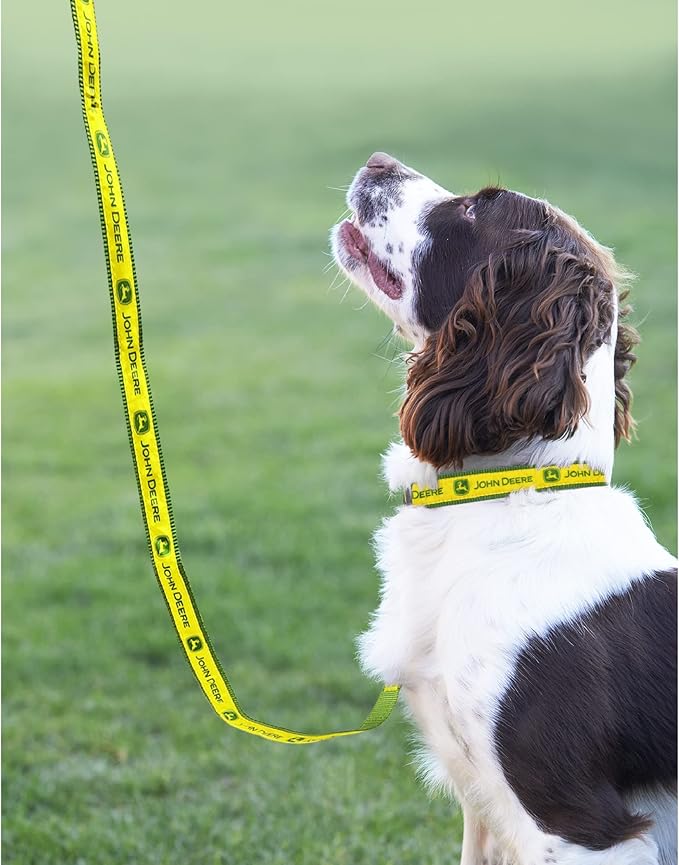 John Deere Pet Leash. Licensed Dog Leash, Small Leash for Dogs & Cats. A Shiny & Colorful Dog & Cat Leash Licensed by John Deere for All The Farmers, Contractors & Fans of John Deere Tools