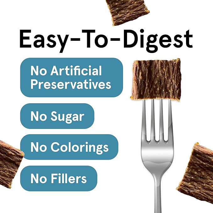 Real Meat Dog Treats - Two 12oz Bag of Bite-Sized Air-Dried Fish & Venison Jerky for Dogs - Grain-Free Jerky Dog Treats Made up of 95% All-Natural, Human-Grade, Free-Range Venison & Ocean-Caught Fish
