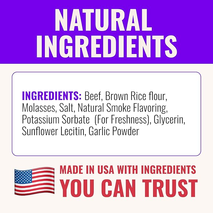 Soft Chews Bite Size Training Treats Made in USA, 1lb Slow Roasted BBQ Beef Jerky for Small, Medium & Large Dogs & Puppies Ideal Reward 90% American Meat