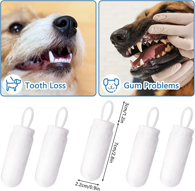 20 Pcs Microfiber Fingerbrush for Dogs Soft Finger Toothbrush Pet Dental Finger Brush for Dog Cat Teeth Cleaning Remove Plaque and Tartar