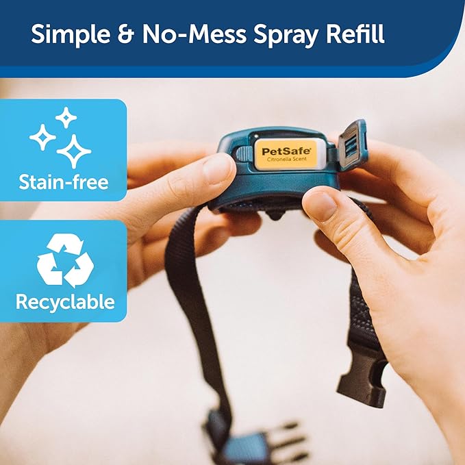 PetSafe Remote Spray Trainer, Add-A-Dog Training Collar - 3 Modes: Tone, Vibration or Spray -Rechargeable and Water-Resistant – Includes Citronella and Unscented Spray Refills & USB Charging Cable