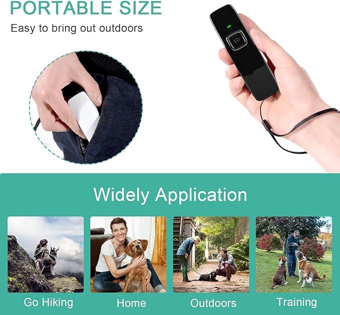 Ultrasonic Dog Barking Control Device, Anti Barking Device Dog Barking Silencer Dog Bark Deterrent Devices 20ft Range Dog Training & Behavior Aids Anti Bark Device