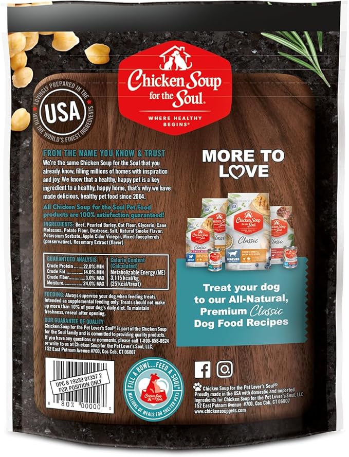 Chicken Soup for the Soul Pet Food Savory Sticks Dog Treats, Beef, 5 Ounce Bag | Soy, Corn & Wheat Free, No Artificial Flavors or Preservatives