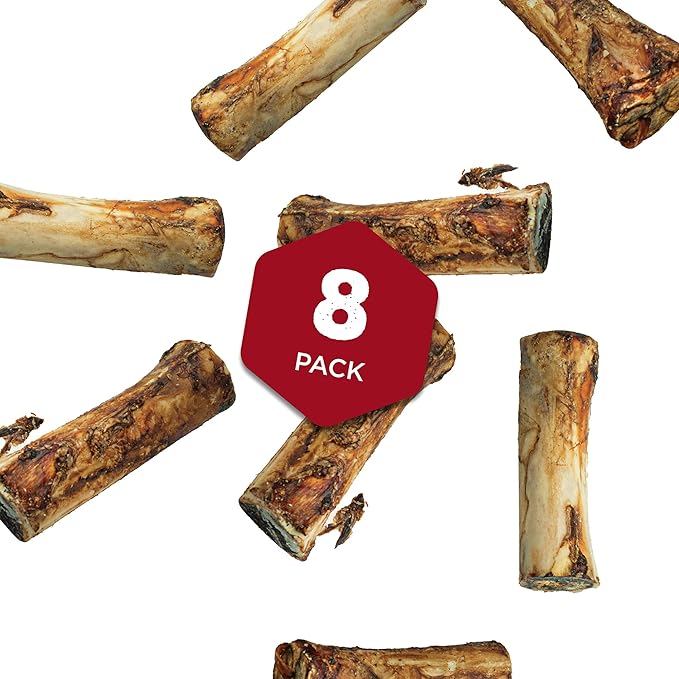 Marrow Bones for Dogs, 8 Pack - USA Packed Healthy Dog Treats, Dog Bones for Large Dogs - Grass-Fed Beef Long Lasting Dog Chews, by Best Bully Sticks