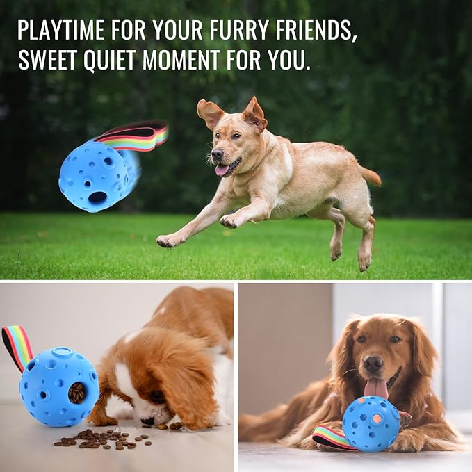 Fillable Dog Chew Toy, Treat Tray for Frozen Dog Food, DIY Fillable Rubber Treat Toy and Silicone Molds, Sturdy Chew Enrichment Stimulation Toys (Blue)
