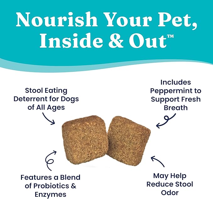 Solid Gold Stop Eating Poop for Dogs with Coprophagia; Natural, Holistic Grain-Free Supplement Chews and Powder with Peppermint & Parsley Oil