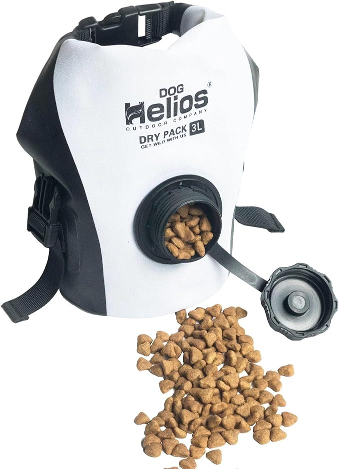 Dog Helios 'Grazer' Waterproof Outdoor Travel Dry Food Dispenser Bag, 3L, Orange