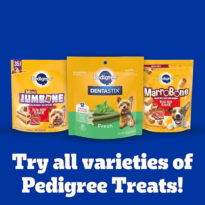 Pedigree Dentastix Toy & Small Breed, Original, Beef Flavor & Fresh Variety Pack, 2.36 lb. Pack