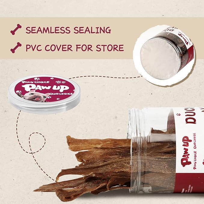 Dog Treats Jerky Duck Crisp Flakes, 1% Taurine Added, 6oz (170g), Duck Jerky Chip Flakes, High Protein Duck Dog Training Rewards, Rawhide-Free, Gluten-Free