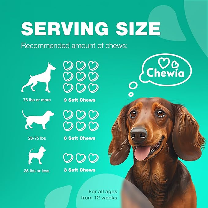 Probiotics for Dogs - Coprophagia Deterrent for Dogs - Deterrent for Dogs Eating Poop - Dog Probiotics Treats - Probiotic Chews for Dogs - Dog Probiotic & Digestive Enzymes - Gut Health, Itchy Skin