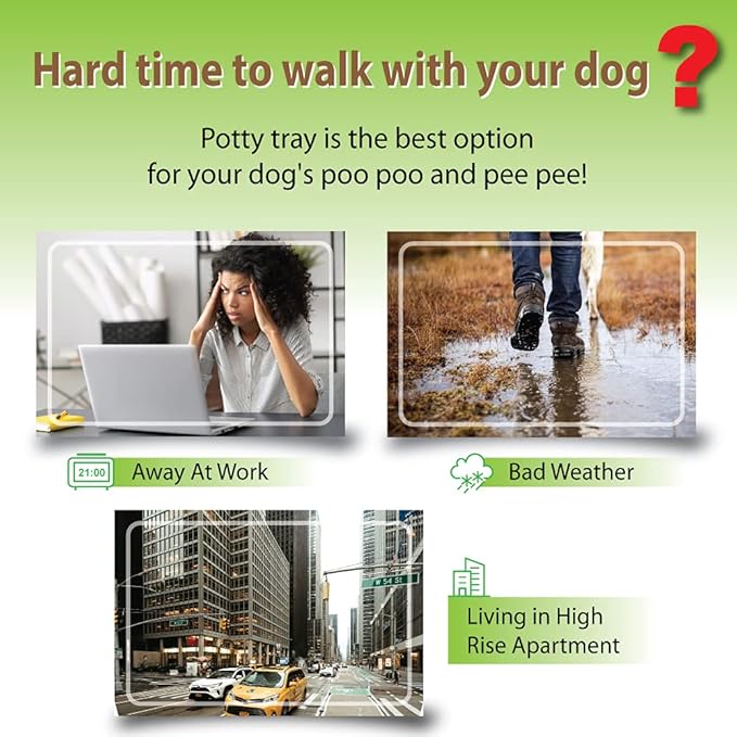 BANU Puppy Pee Pad Holder Indoor/Outdoor Dog Potty Training Toilet Tray 20" x 16" for Small and Medium Dogs Hygienic pet toilet Pet supplies (YELLOW)