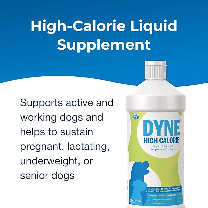 Dyne High Calorie/Weight Gainer Liquid for Dogs, 32 oz - Pack of 2