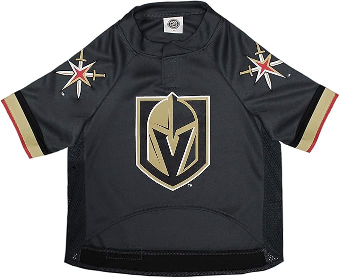 Pets First NHL Las Vegas Golden Knights Jersey for Dogs & Cats, X-Small. - Let Your Pet Be A Real NHL Fan!