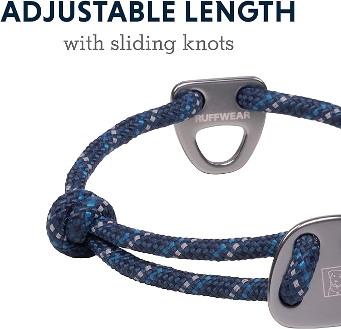 Ruffwear, Knot-a-Collar Dog Collar, Climbing Rope Collar for Everyday Use, Blue Moon, 20"-26"