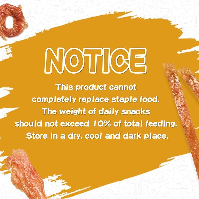 Chicken Jerky Dog Treats, Natural Dog Chicken Jerky Treats w/Taurine, Dog Training Treats, 12.5oz