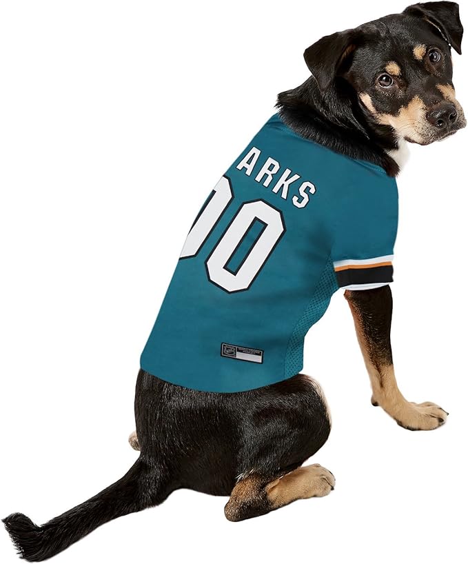 Pets First NHL San Jose Sharks Jersey for Dogs & Cats, Small. - Let Your Pet Be A Real NHL Fan!