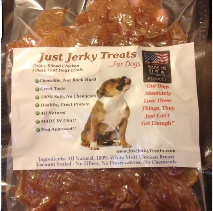 Natural Chicken Jerky Dog Treats - 1 Ingredient. USA Made. No Fillers. No Chemicals. 1lb.