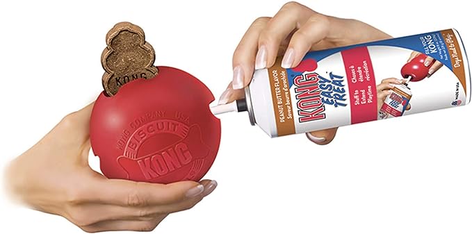 KONG - Biscuit Ball - Durable Rubber, Treat Dispensing Toy - for Small Dogs