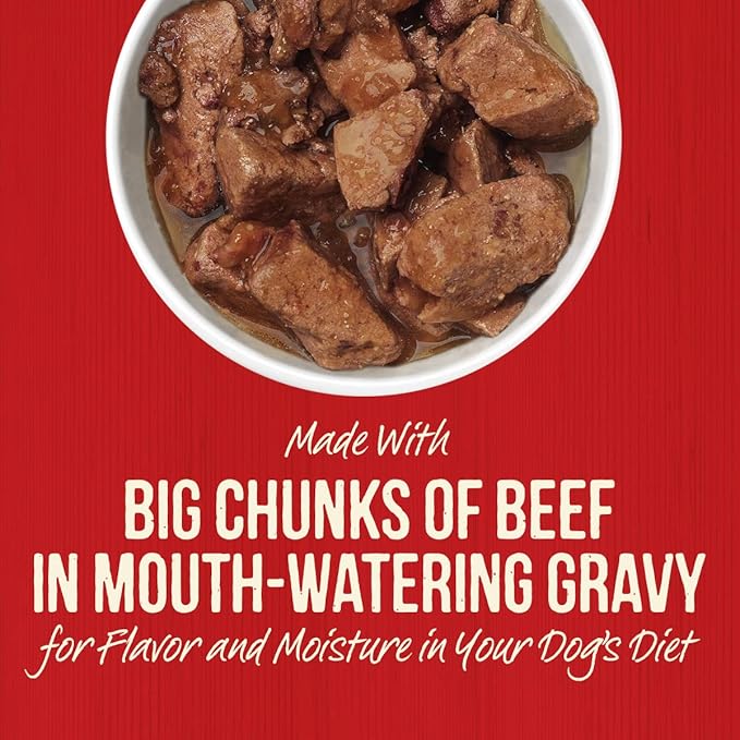 Merrick Chunky Grain Free Premium And Wholesome Canned Dog Food, Real Meat Big Texas Steak Tips Dinner - (Pack of 12) 12.7 oz. Cans