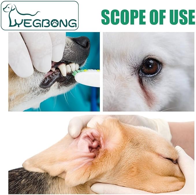 20Pcs Dog Teeth Wipes,Dog Ear Wipes Finger,Teeth Cleaning Finger Wipes,Cleaning Teeth Ears and Eyes Suitable for Dogs and Cats Removes Dirt and Discharge,Health Supplies,Dental Care