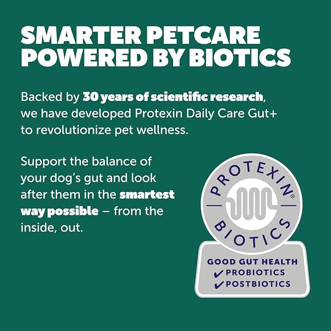 Daily Care Gut+ Digestive, 60 probiotic and postbiotic Dog Supplement Chews – Chicken and Carob Flavored