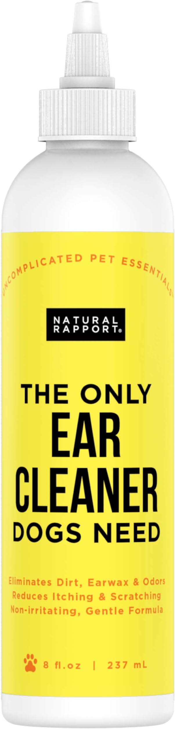 Natural Rapport Dog Ear Cleaning Drops - The Only Ear Cleaner Dogs Need - Ear Cleaner Solution for Cleaning Out Wax, Dirt, and Contaminants (Drops, 8 Oz.)