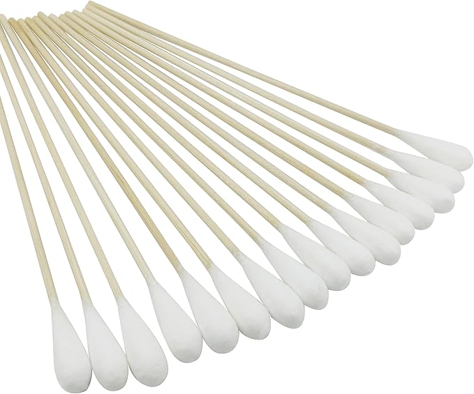 Original Big Cotton Buds for Pets – Premium Cat and Dog Ear Cleaner Cotton Swabs – Soft, Absorbent Cleaning Ear Bud with Long 6 Inch Wood Handle (200pcs Large)