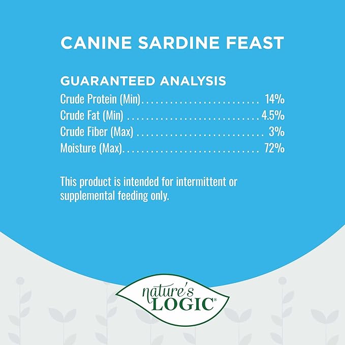 Natures Logic NL00178 Grain-Free Sardine Feast Wet Dog Food, One Size