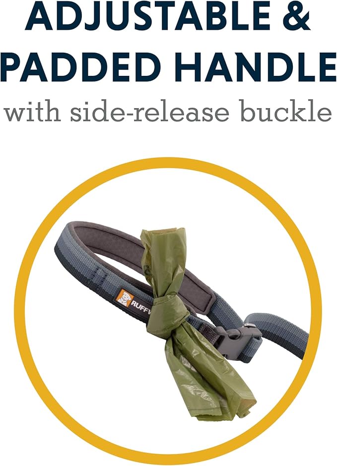 Ruffwear, Roamer Bungee Dog Leash for Running, Biking or Hiking, Can be Used Hand-Held or Hands-Free, Granite Gray, 7.3'-11'