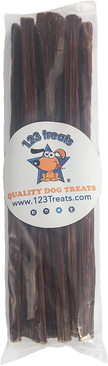 Beef Dog Treats Esophagus chew Sticks 100% Natural Healthy Chews for Dogs - Meat Jerky Snack from Grass Fed Cattle (Beef Sticks 12" - 15 Count)