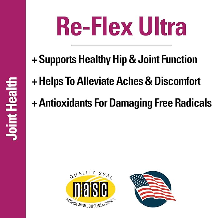 Vet Classics Re-Flex Ultra Extra-Strength Joint Support Dog Supplement – Includes MSM, Creatine, Glucosamine, Green Lipped Mussel – Supports Healthy Dog Joints – Chewable Tablets 120 Ct.