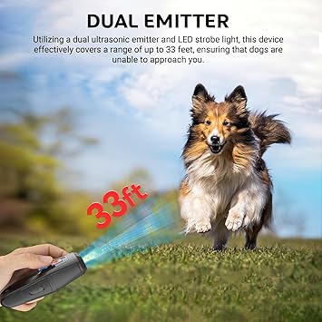 Ultrasonic Dog Bark Deterrent,Rechargeable Anti Bark Device for Dogs, 33 Ft Remote Anti Barking Control Device with Training & Deterrent Modes