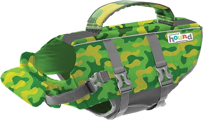 Outward Hound Granby Splash Camo Dog Life Jacket, Small