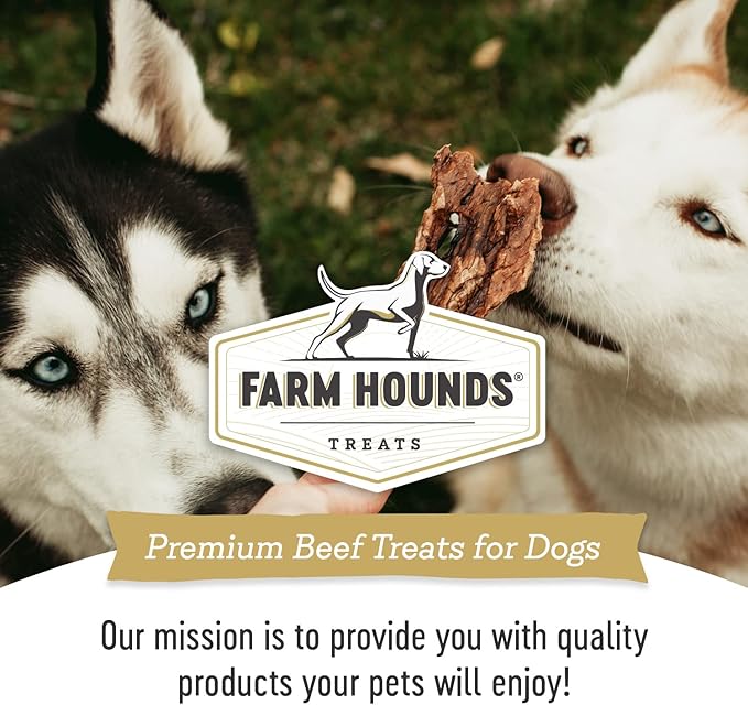 Farm Hounds Dehydrated Beef Lung for Dogs, 100% Natural, Humane Dried Beef Lung Treats for Dogs, Regenerative Agriculture Dog Training Treats & Food from Local Farms for All Dog Breeds, 2 oz, 2-Pack