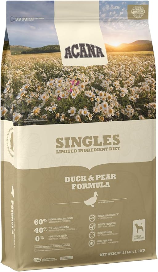 ACANA Singles Limited Ingredient Dry Dog Food, Duck & Pear, Biologically Appropriate & Grain Free