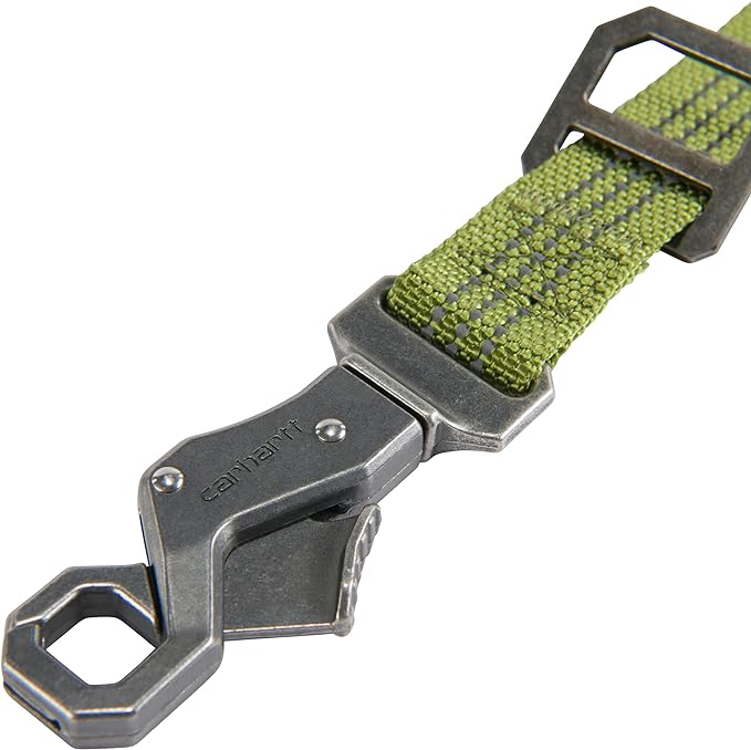 Carhartt Pet Durable Nylon Webbing Leashes for Dogs, Reflective Stitching for Visibility, Light Moss, Large