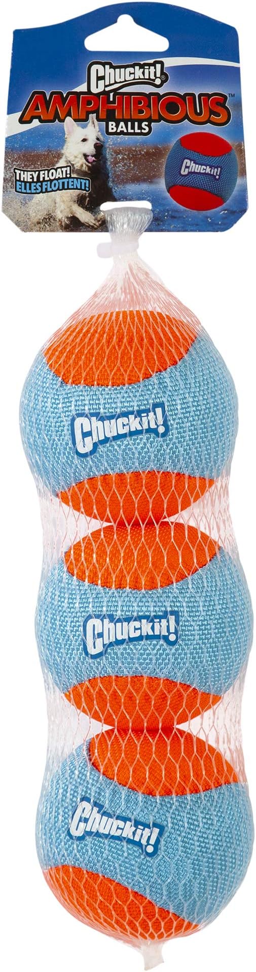 Chuckit! Amphibious Fetch Balls (Set of 3) Ultra Ball Dog Toy, Medium (2.5 Inch Diameter) Pack of 2