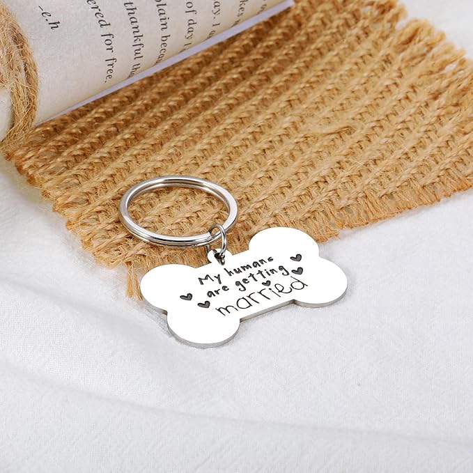 Funny Gifts for Her Bride to Be Bridal Shower Wedding Gifts for Couple Dog Mom Gift for Women Getting Married Engagement Valentine Gifts Dog Tags Pet Accessories for Pets Dog Lovers Owner Bride to be