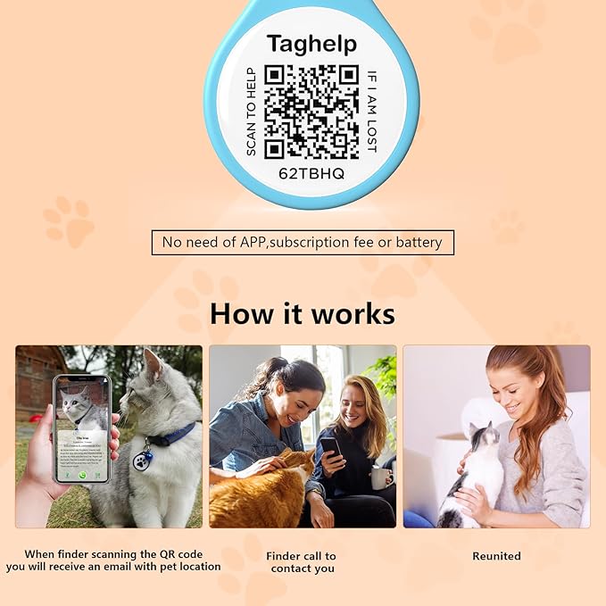 (2 Pack) QR Code Pet ID Dog cat Tags for Collar Personalized for Pet Online Profile - Scan QR Receive Instant Pet Location Alert Email, Anti-Lost,No Subscription fees (Black & Green, for cat - 1")