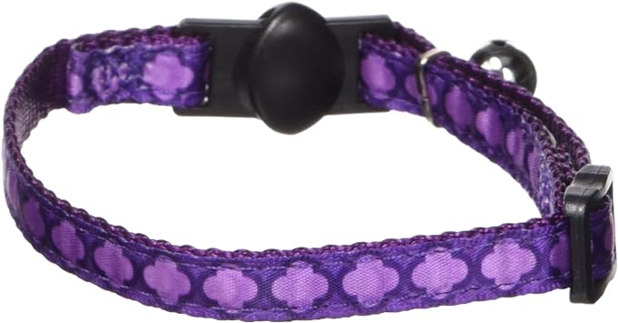 Petmate 11407 Cat Pet Collar, 3/8 by 8 to 12-Inch, Arabesque Purple