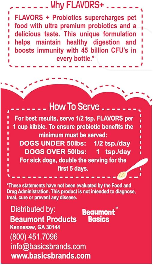 Flavors Food Topper for Dogs - Red Meat Recipe with Beef Bone Broth - Natural, Grain Free - Kibble Seasoning & Hydrating Treat Mix for Picky Dog/Puppy, 6.0oz