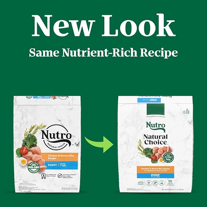 Nutro Natural Choice Puppy Dry Dog Food, Chicken and Brown Rice Recipe, 13 lbs.